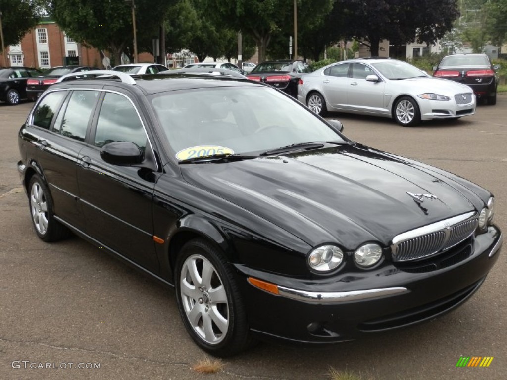 Ebony Black 2005 Jaguar X-Type 3.0 Sport Wagon Exterior Photo #68763028