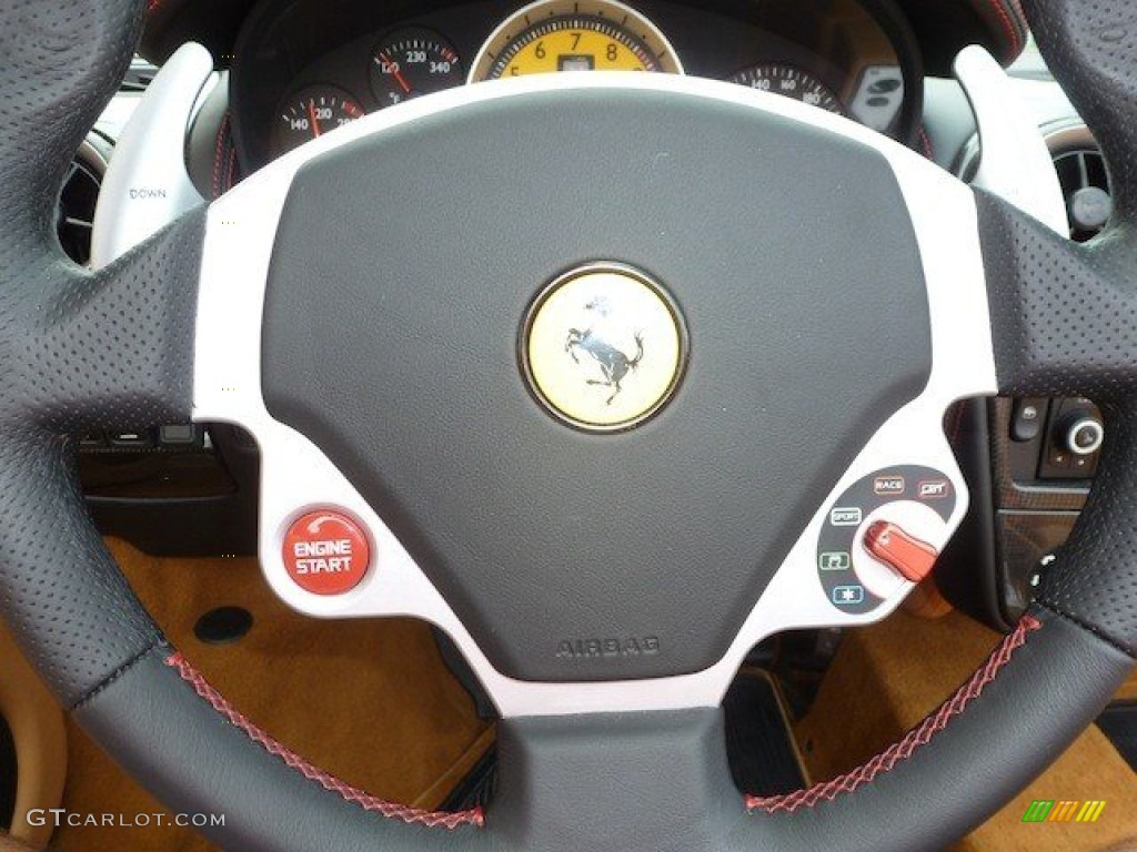 2007 Ferrari F430 Spider F1 Beige Steering Wheel Photo #68764276