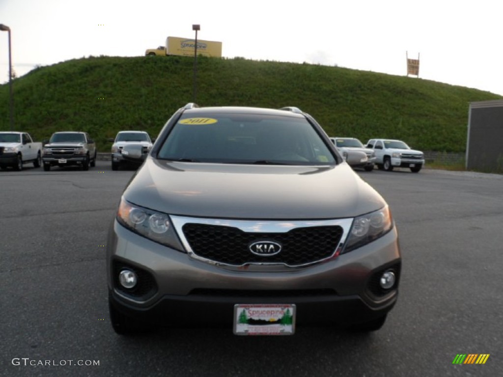 2011 Sorento EX V6 AWD - Titanium Silver / Black photo #8