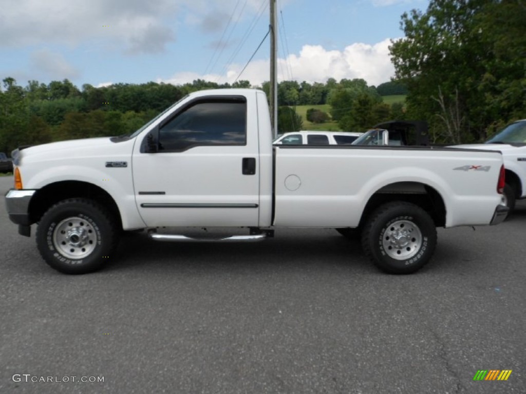 1999 F250 Super Duty XLT Regular Cab 4x4 - Oxford White / Medium Graphite photo #1