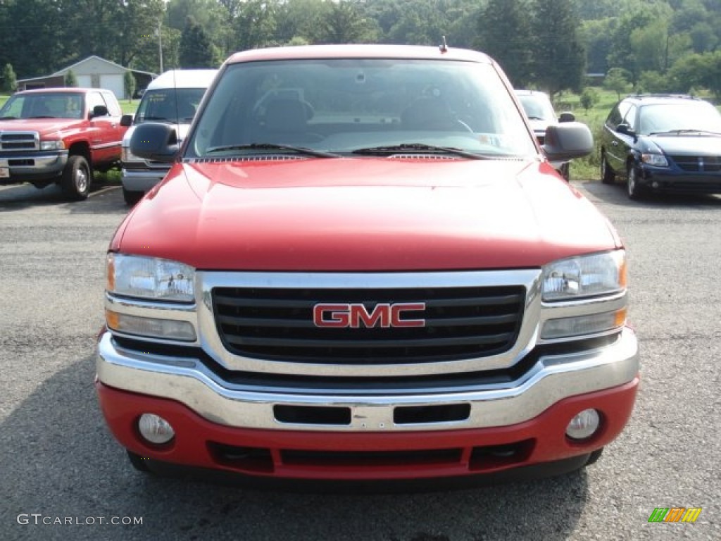 2006 Sierra 1500 SLE Extended Cab 4x4 - Fire Red / Pewter photo #2