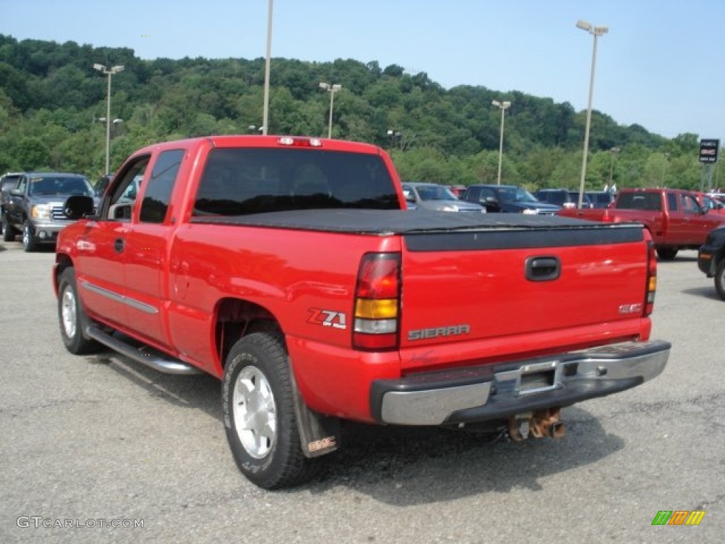 2006 Sierra 1500 SLE Extended Cab 4x4 - Fire Red / Pewter photo #4