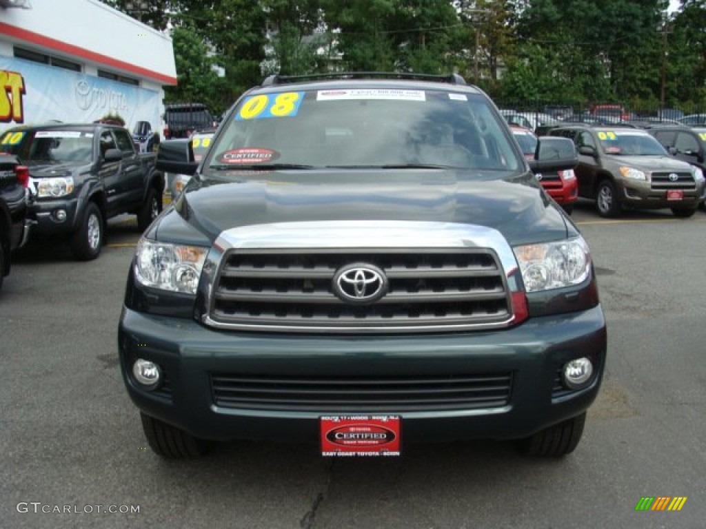 2008 Sequoia SR5 4WD - Timberland Green Mica / Graphite photo #2