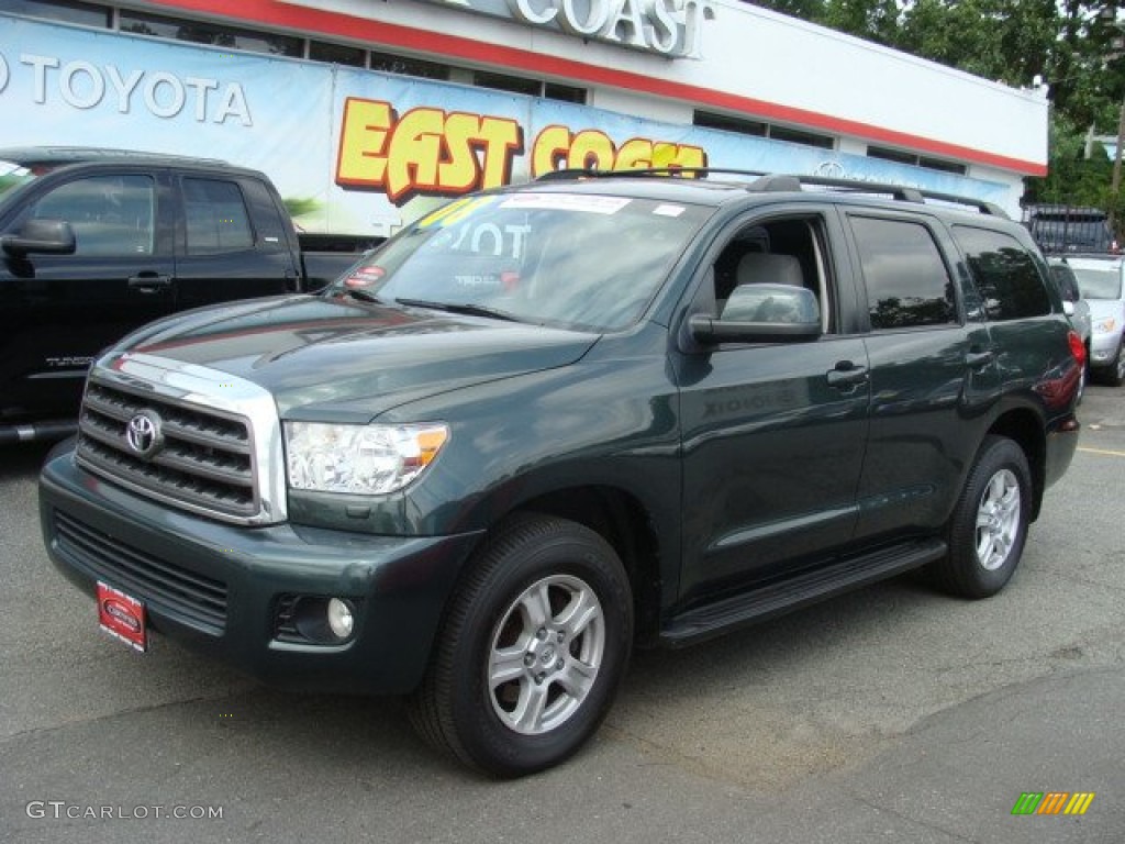 2008 Sequoia SR5 4WD - Timberland Green Mica / Graphite photo #3