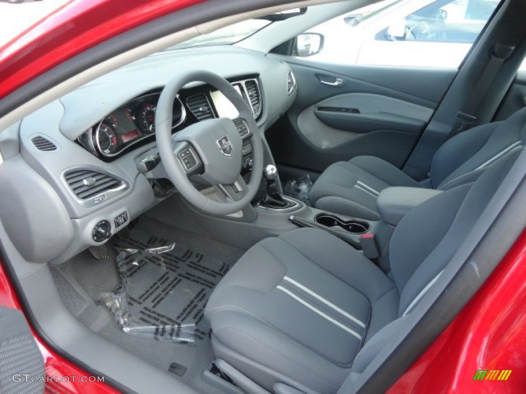 Black/Light Diesel Gray Interior 2013 Dodge Dart Rallye Photo #68769124