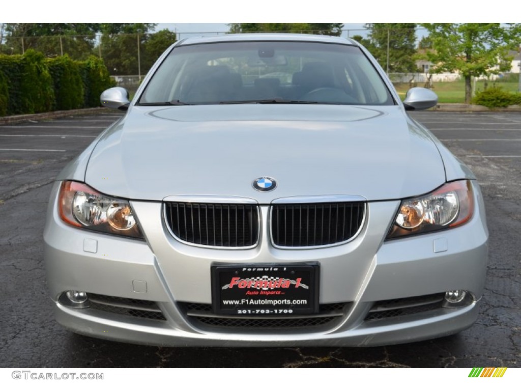 2008 3 Series 328xi Sedan - Titanium Silver Metallic / Black photo #2