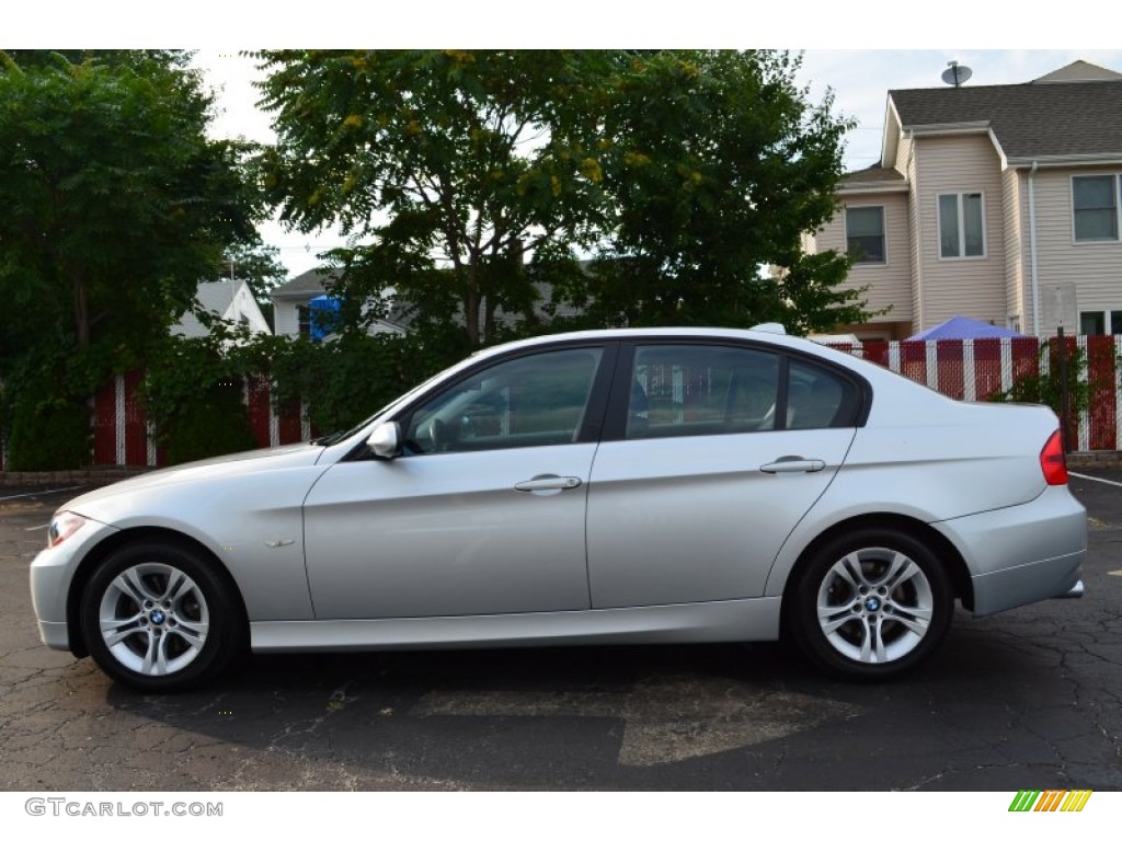 2008 3 Series 328xi Sedan - Titanium Silver Metallic / Black photo #4