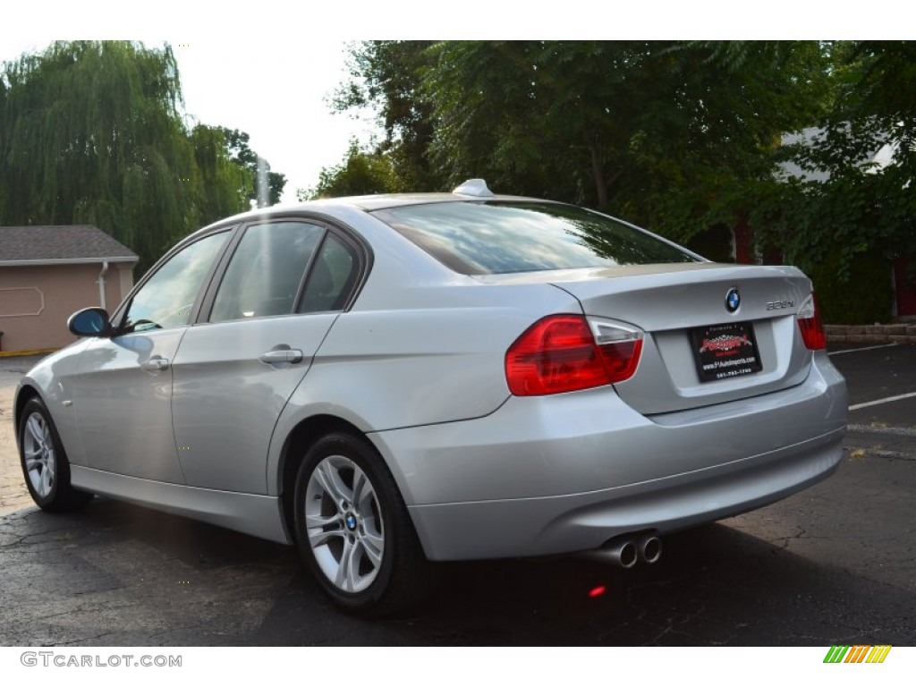2008 3 Series 328xi Sedan - Titanium Silver Metallic / Black photo #5
