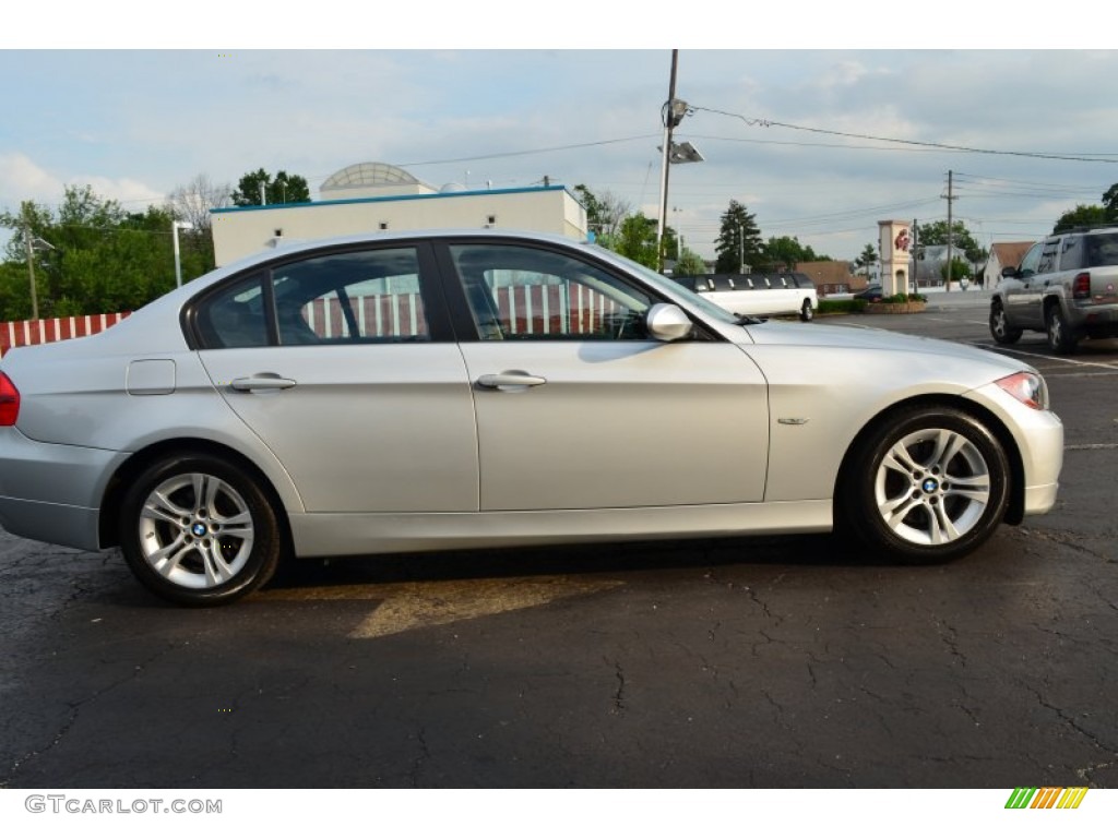 2008 3 Series 328xi Sedan - Titanium Silver Metallic / Black photo #8