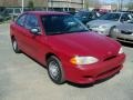 Cherry Red 1999 Hyundai Accent L Coupe