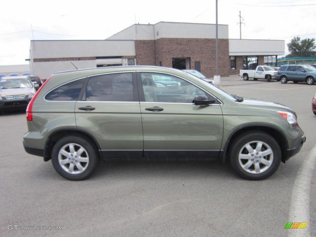 2009 CR-V EX 4WD - Green Tea Metallic / Ivory photo #8