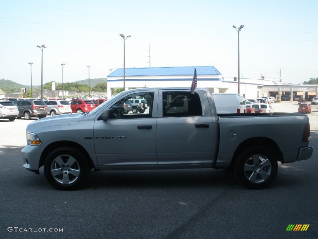 2012 Ram 1500 Express Crew Cab - Bright Silver Metallic / Dark Slate Gray/Medium Graystone photo #6