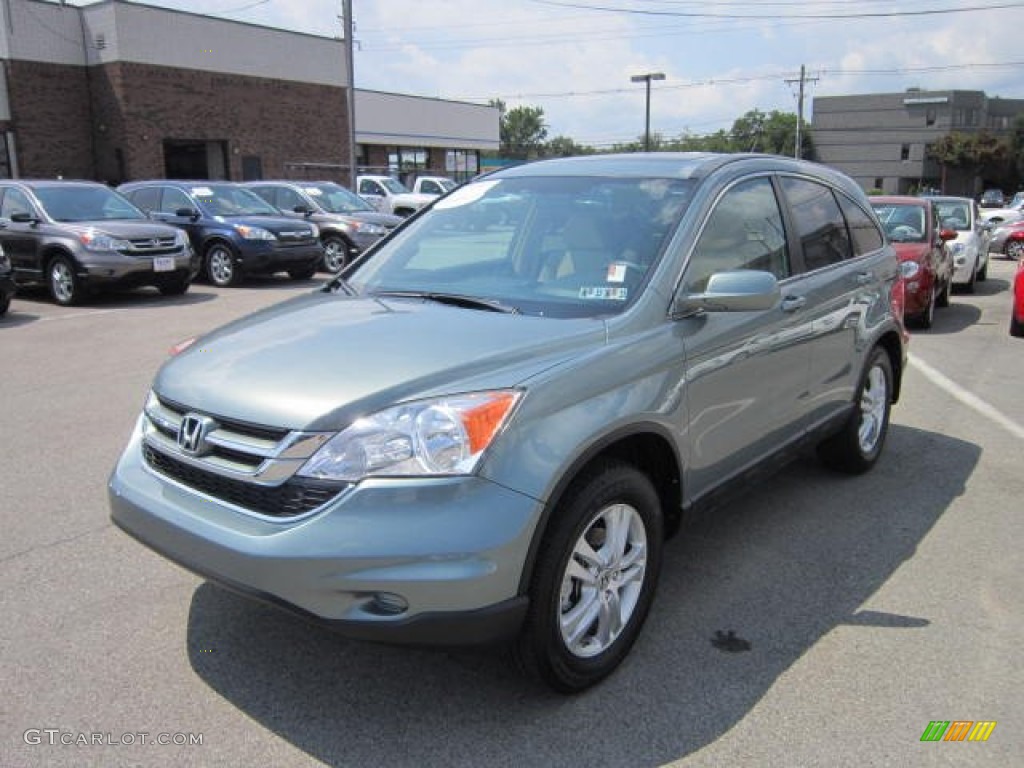 2010 CR-V EX-L AWD - Opal Sage Metallic / Ivory photo #3