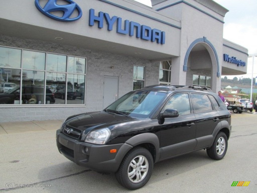 2008 Tucson SE 4WD - Obsidian Black / Gray photo #1