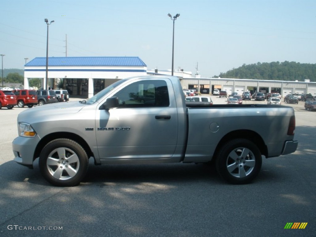 2012 Ram 1500 Express Regular Cab - Bright Silver Metallic / Dark Slate Gray/Medium Graystone photo #10