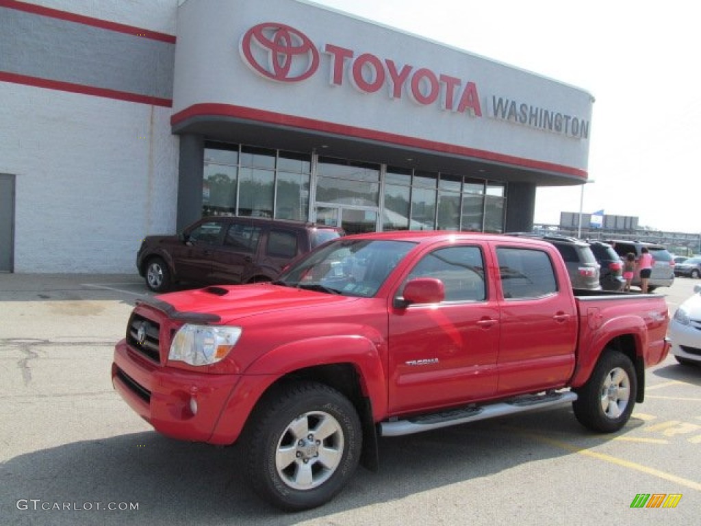 2006 Tacoma V6 TRD Sport Double Cab 4x4 - Radiant Red / Graphite Gray photo #1