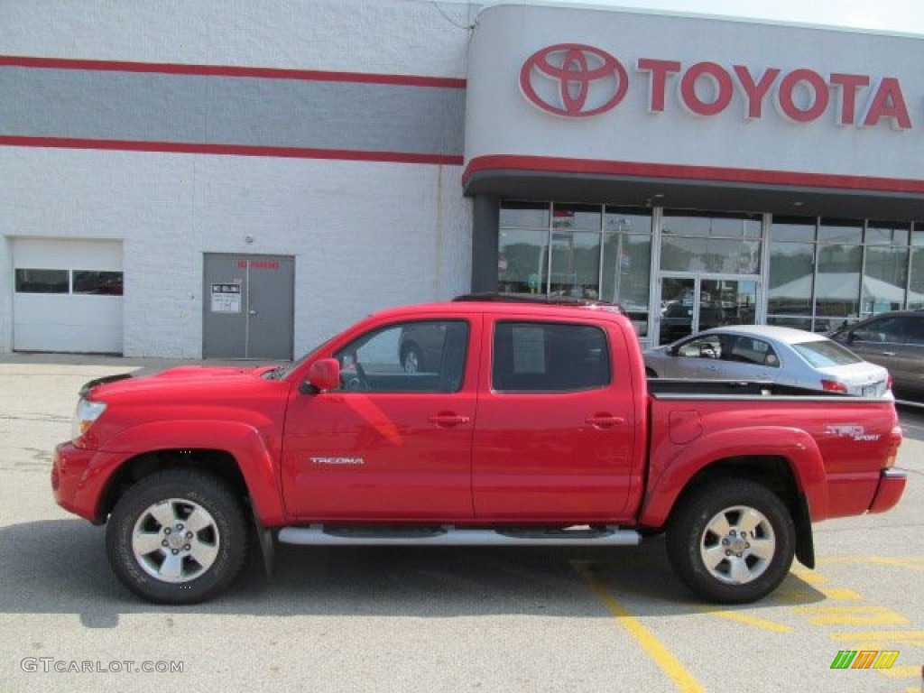 2006 Tacoma V6 TRD Sport Double Cab 4x4 - Radiant Red / Graphite Gray photo #2