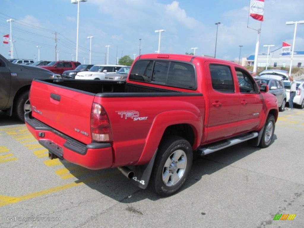 2006 Tacoma V6 TRD Sport Double Cab 4x4 - Radiant Red / Graphite Gray photo #8