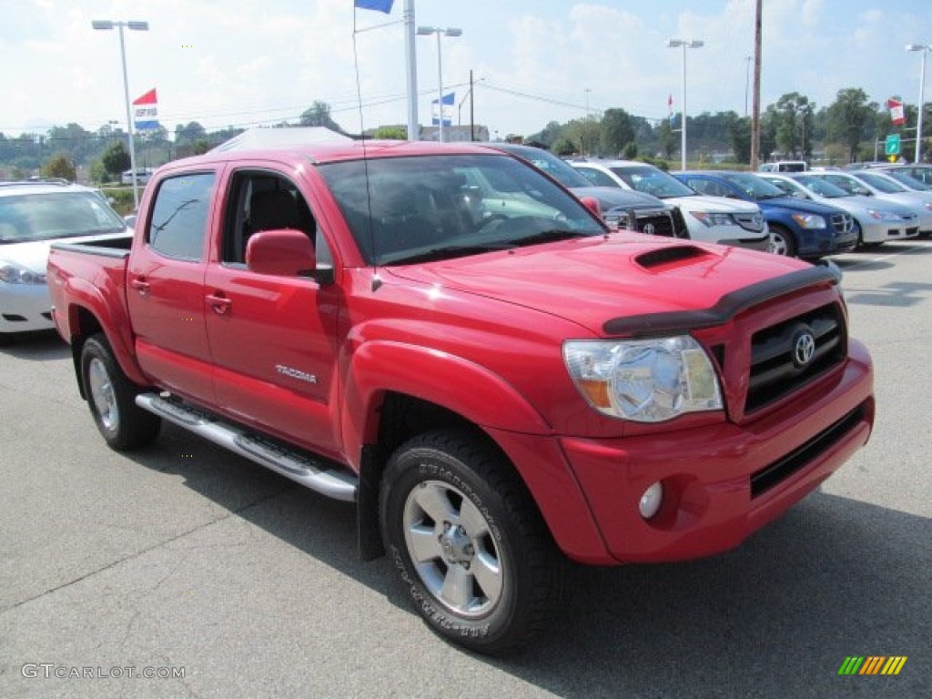 2006 Tacoma V6 TRD Sport Double Cab 4x4 - Radiant Red / Graphite Gray photo #10