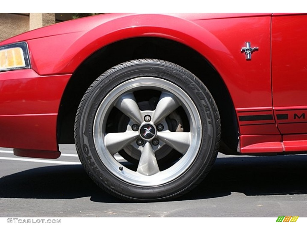 2000 Mustang V6 Coupe - Laser Red Metallic / Medium Graphite photo #10