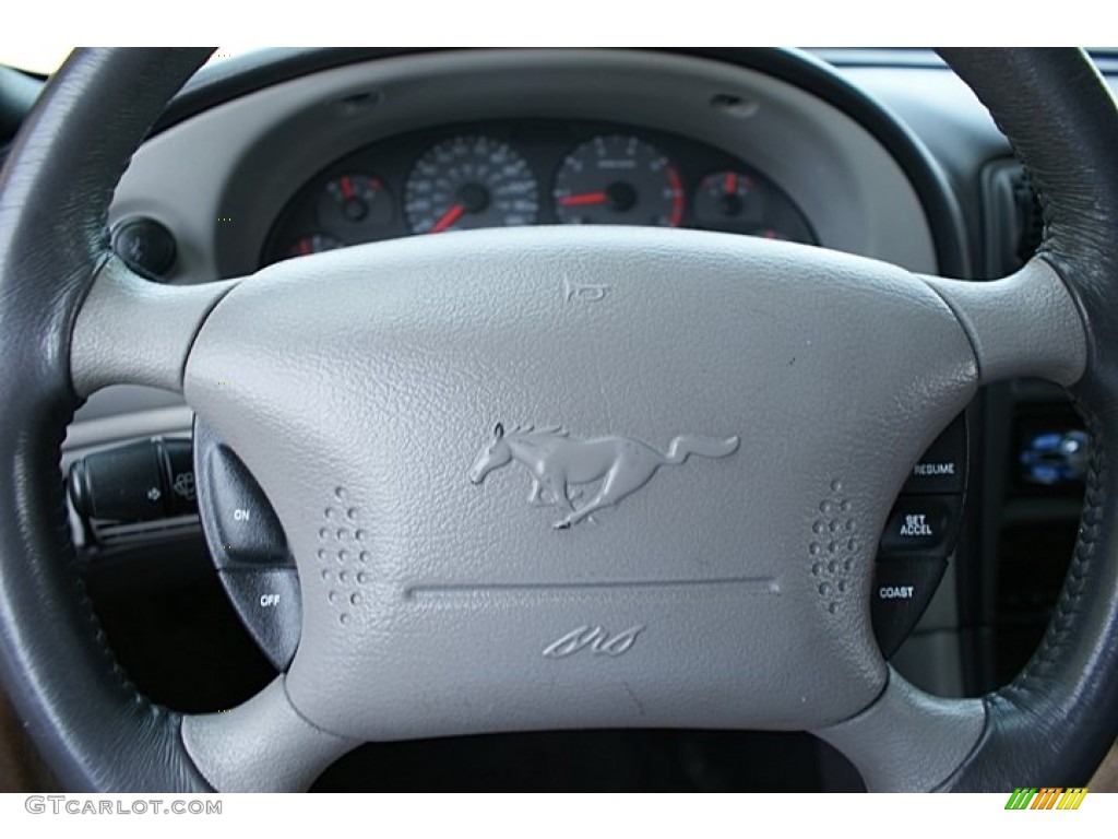 2000 Mustang V6 Coupe - Laser Red Metallic / Medium Graphite photo #18