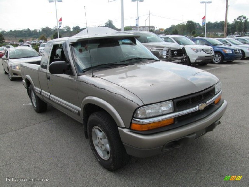 2001 S10 LS Extended Cab 4x4 - Light Pewter Metallic / Medium Gray photo #9