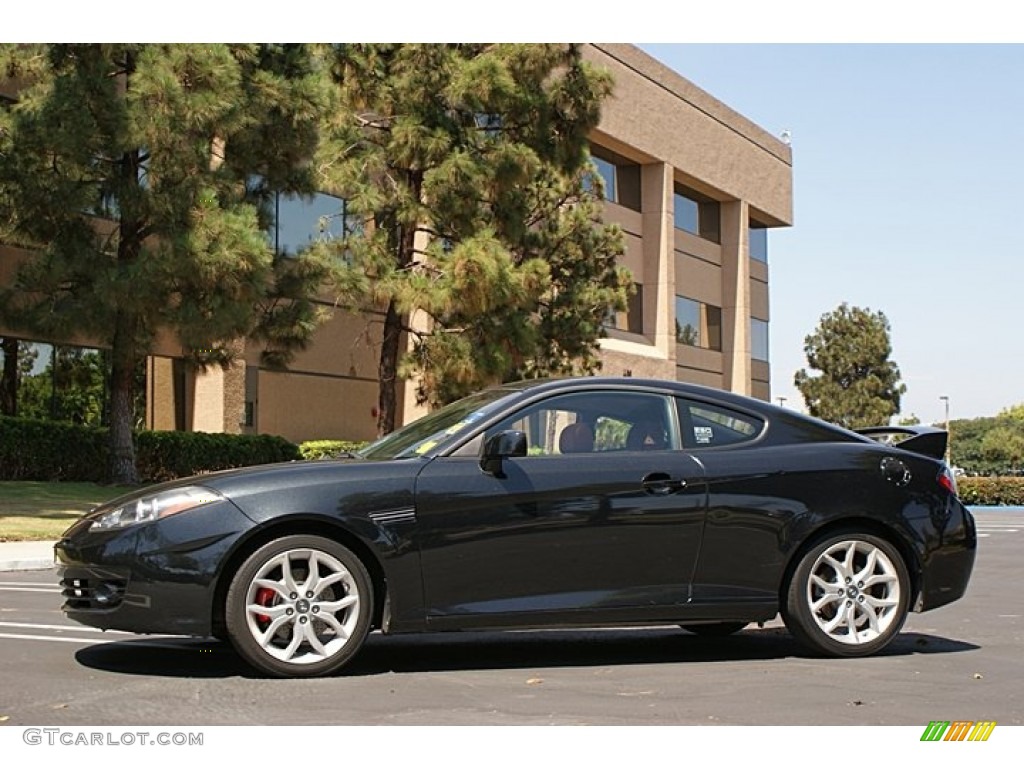 Black Pearl 2007 Hyundai Tiburon SE Exterior Photo #68780150