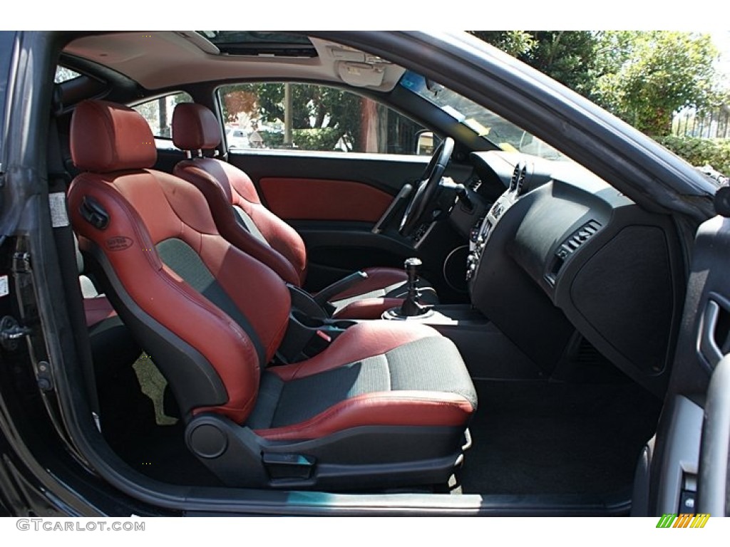 Black/Red Interior 2007 Hyundai Tiburon SE Photo #68780175