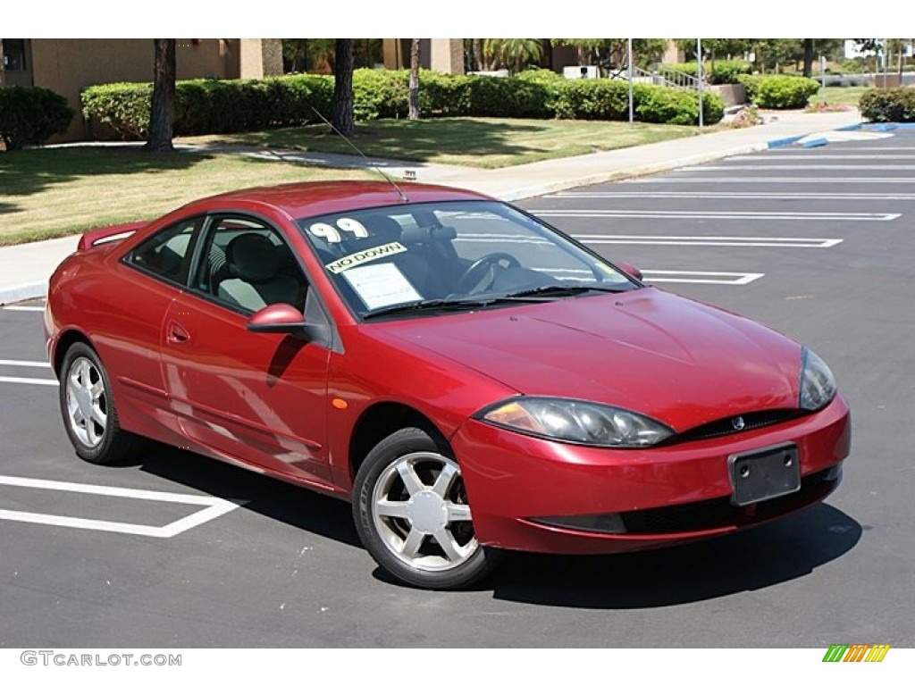 1999 Cougar V6 - Laser Red / Graystone photo #2