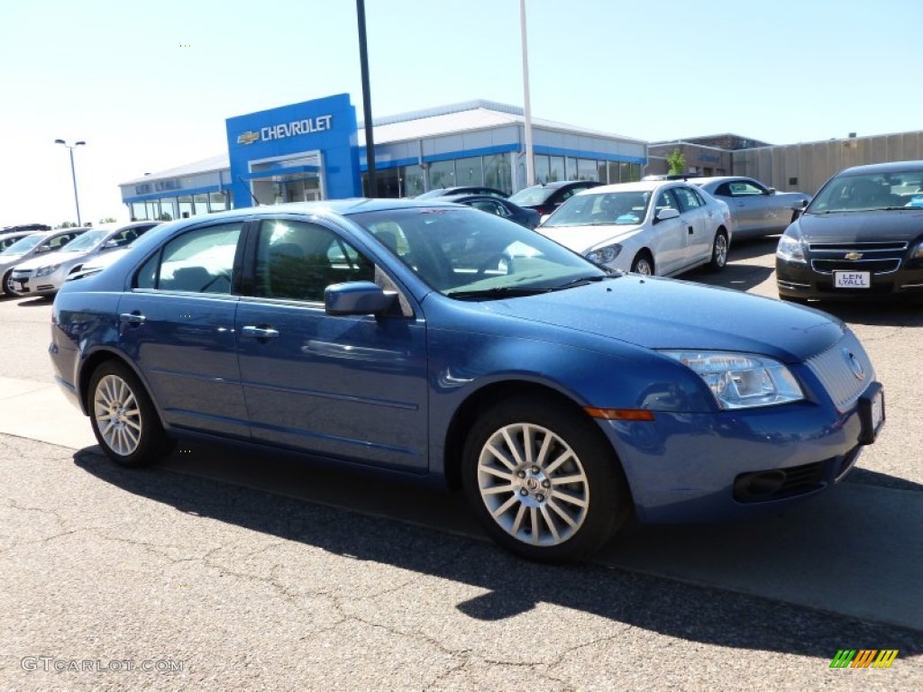 2009 Milan V6 Premier - Sport Blue Metallic / Dark Charcoal/Medium Light Stone photo #3