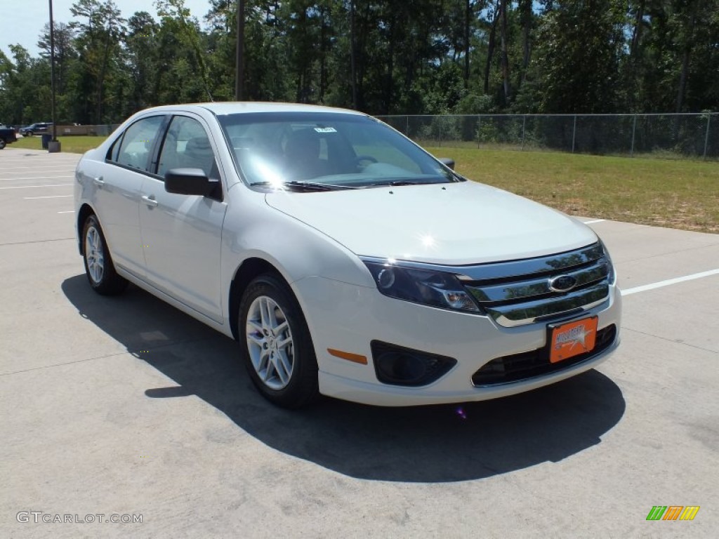 2012 Fusion S - White Suede / Medium Light Stone photo #1