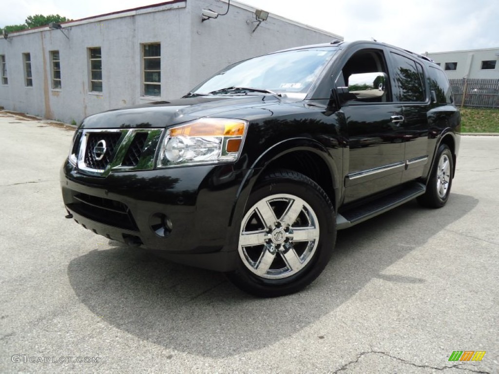 2010 Armada Platinum 4WD - Galaxy Black Metallic / Charcoal photo #1