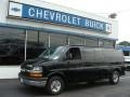 2009 Black Chevrolet Express 3500 Extended Passenger Van  photo #1