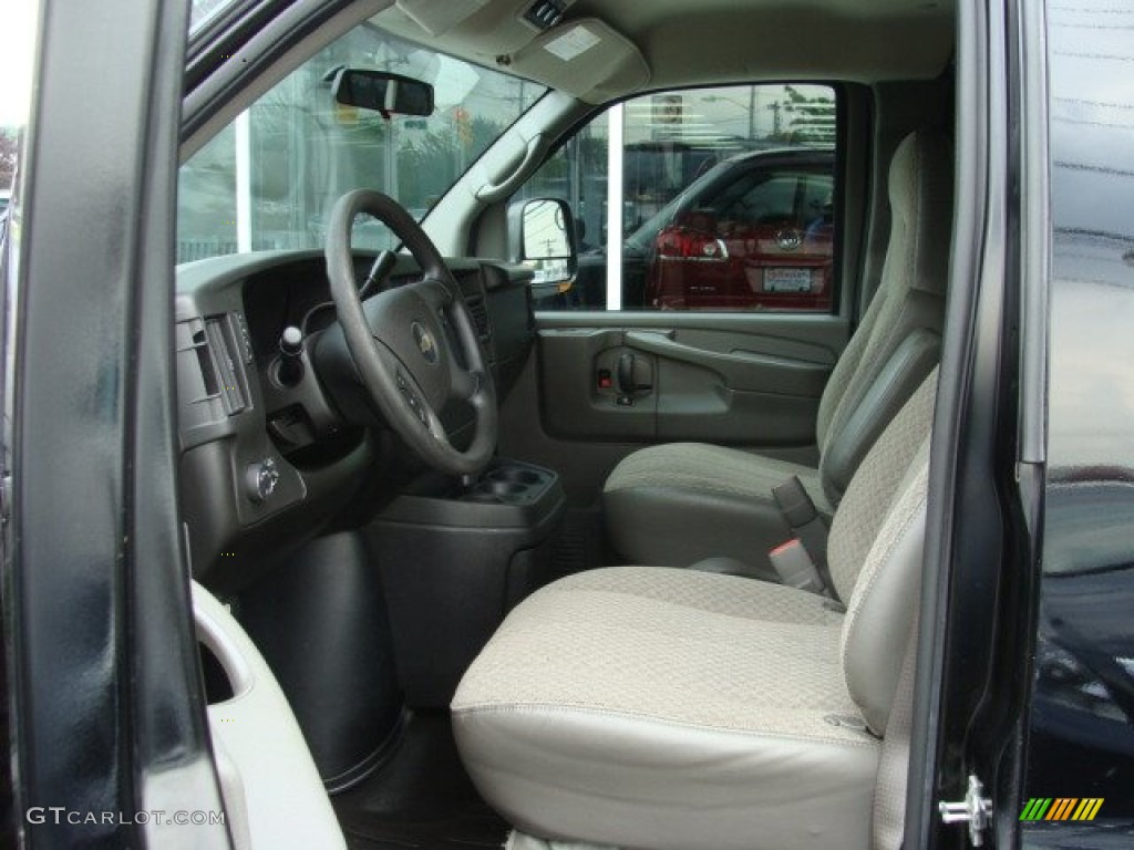 2009 Express 3500 Extended Passenger Van - Black / Medium Pewter photo #7