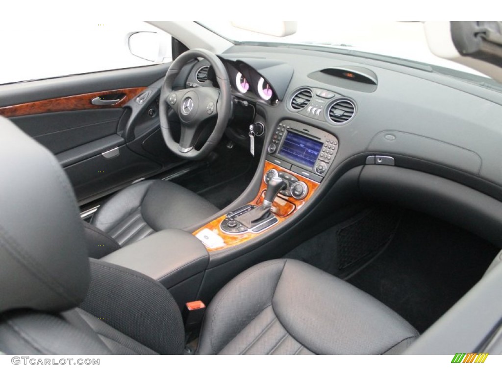 Black Interior 2009 Mercedes-Benz SL 550 Roadster Photo #68789117