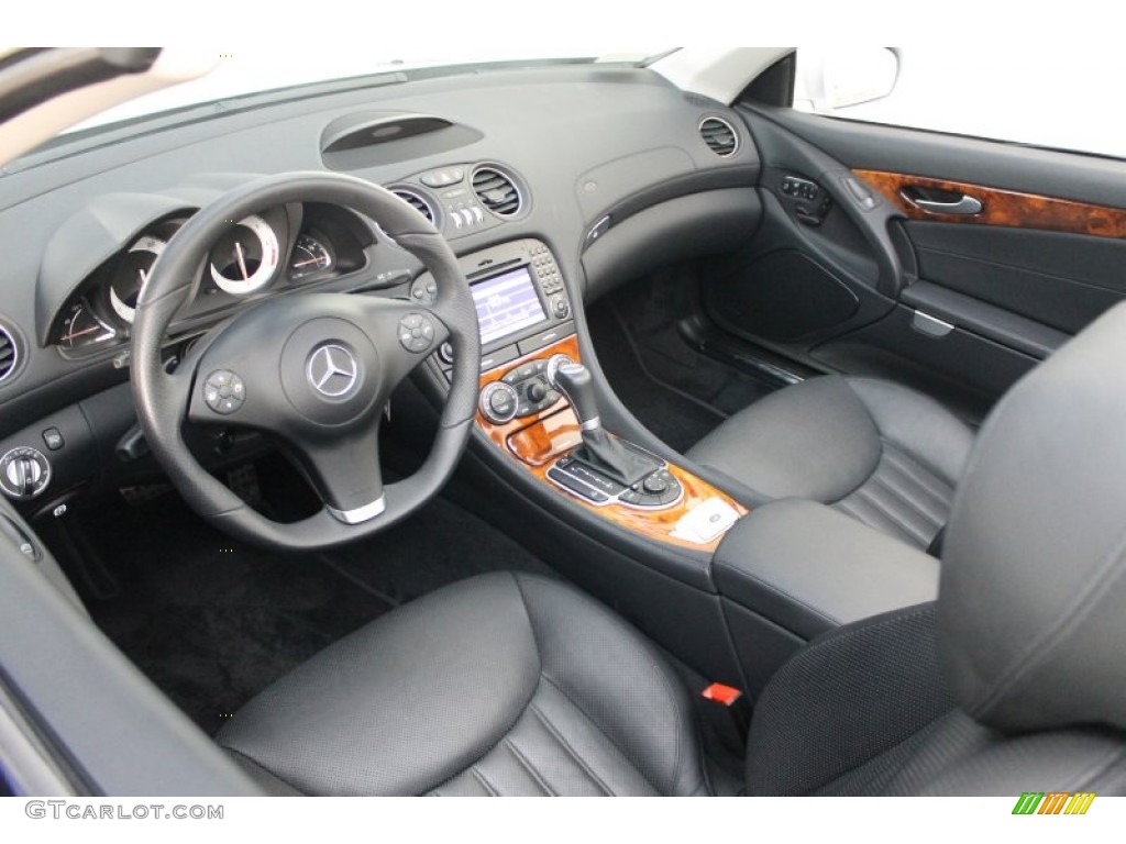 Black Interior 2009 Mercedes-Benz SL 550 Roadster Photo #68789126