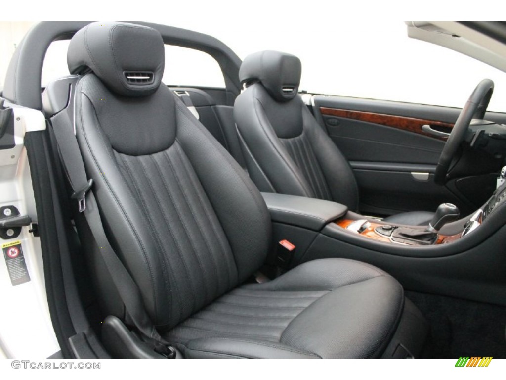 Black Interior 2009 Mercedes-Benz SL 550 Roadster Photo #68789156