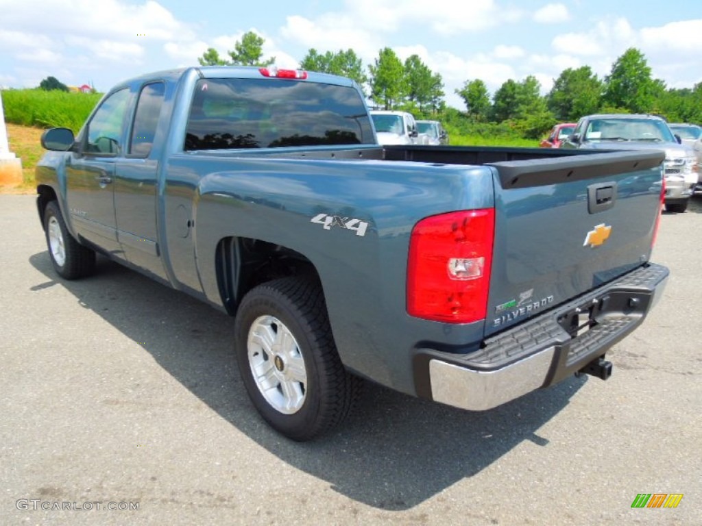 2012 Silverado 1500 LS Extended Cab 4x4 - Blue Granite Metallic / Dark Titanium photo #5