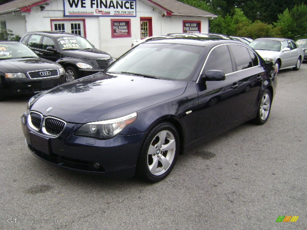 2007 5 Series 530i Sedan - Monaco Blue Metallic / Beige photo #1