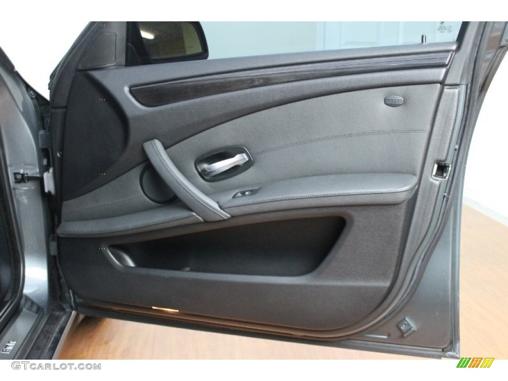 2008 BMW 5 Series 535i Sedan Black Door Panel Photo #68789537