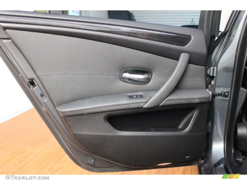 2008 BMW 5 Series 535i Sedan Black Door Panel Photo #68789548