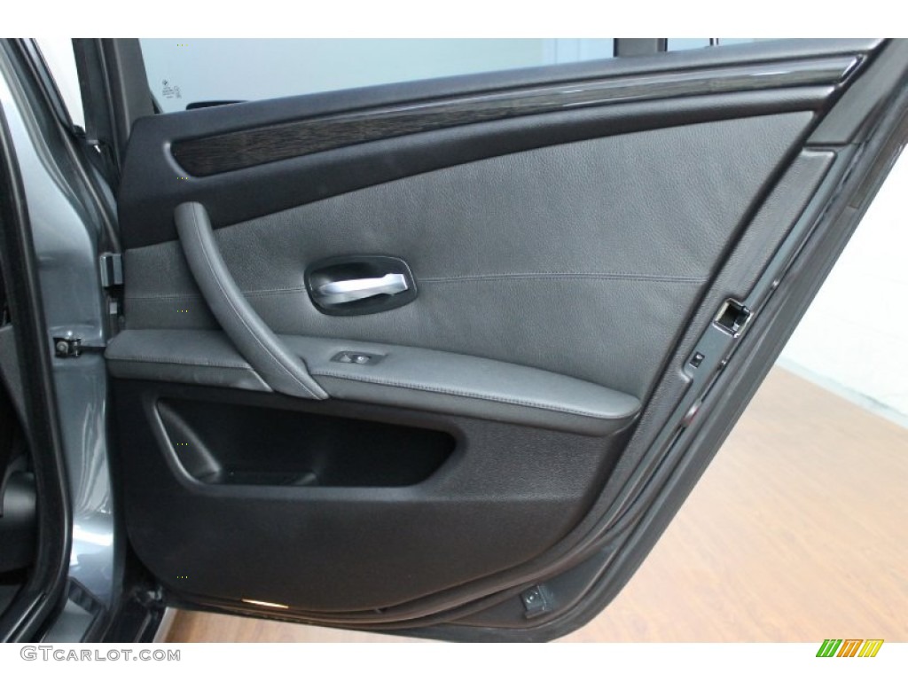 2008 BMW 5 Series 535i Sedan Black Door Panel Photo #68789557