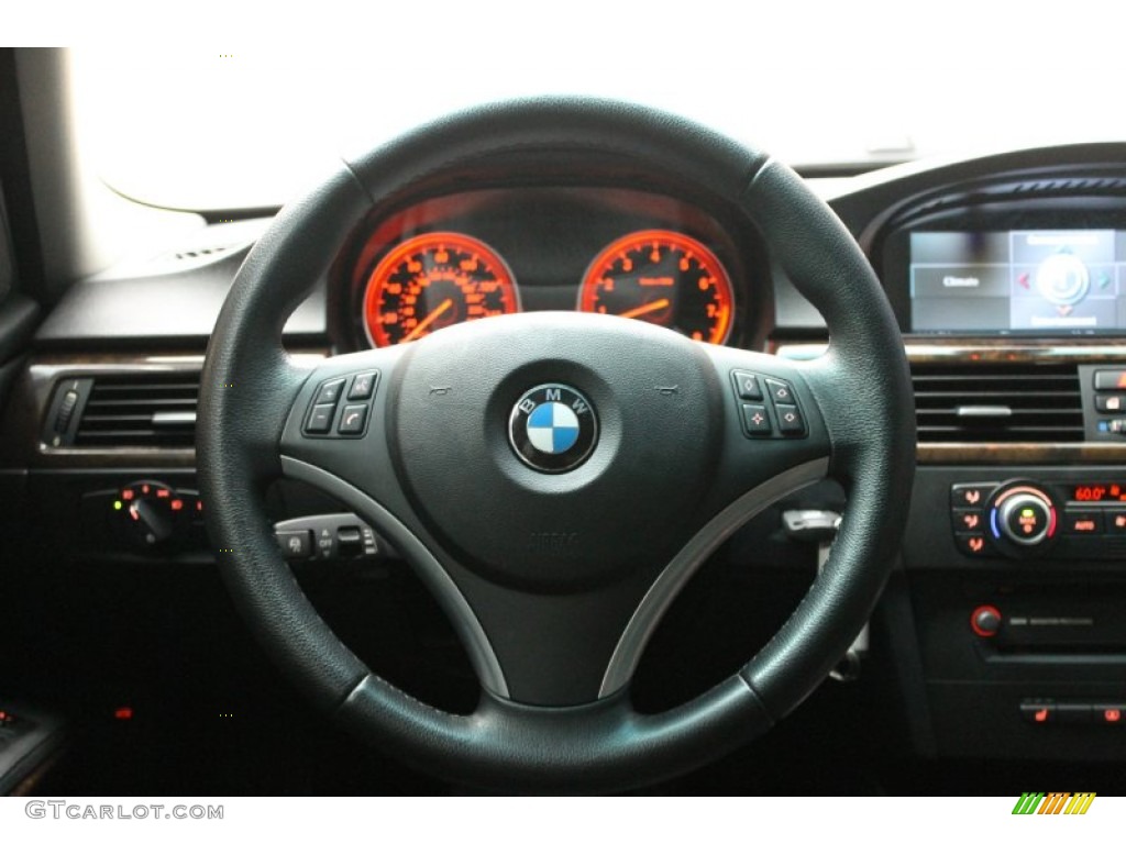 2007 BMW 3 Series 335i Sedan Black Steering Wheel Photo #68790011