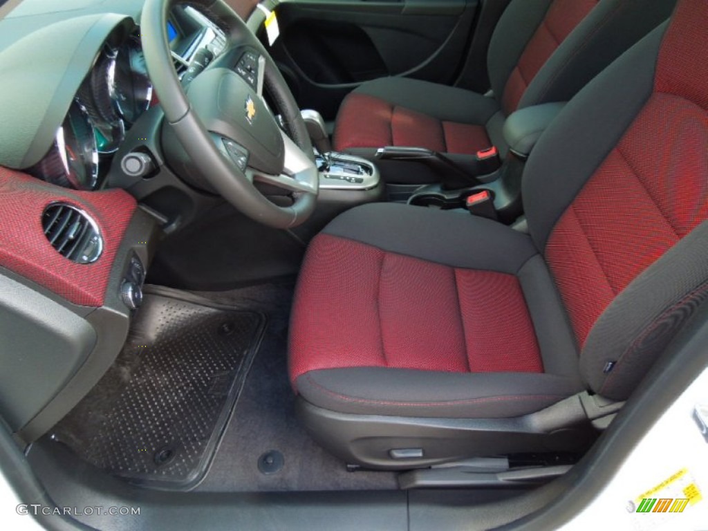 Jet Black/Sport Red Interior 2012 Chevrolet Cruze LT/RS Photo #68790803