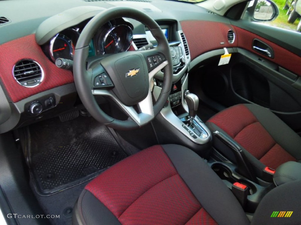 Jet Black Sport Red Interior 2012 Chevrolet Cruze Lt Rs