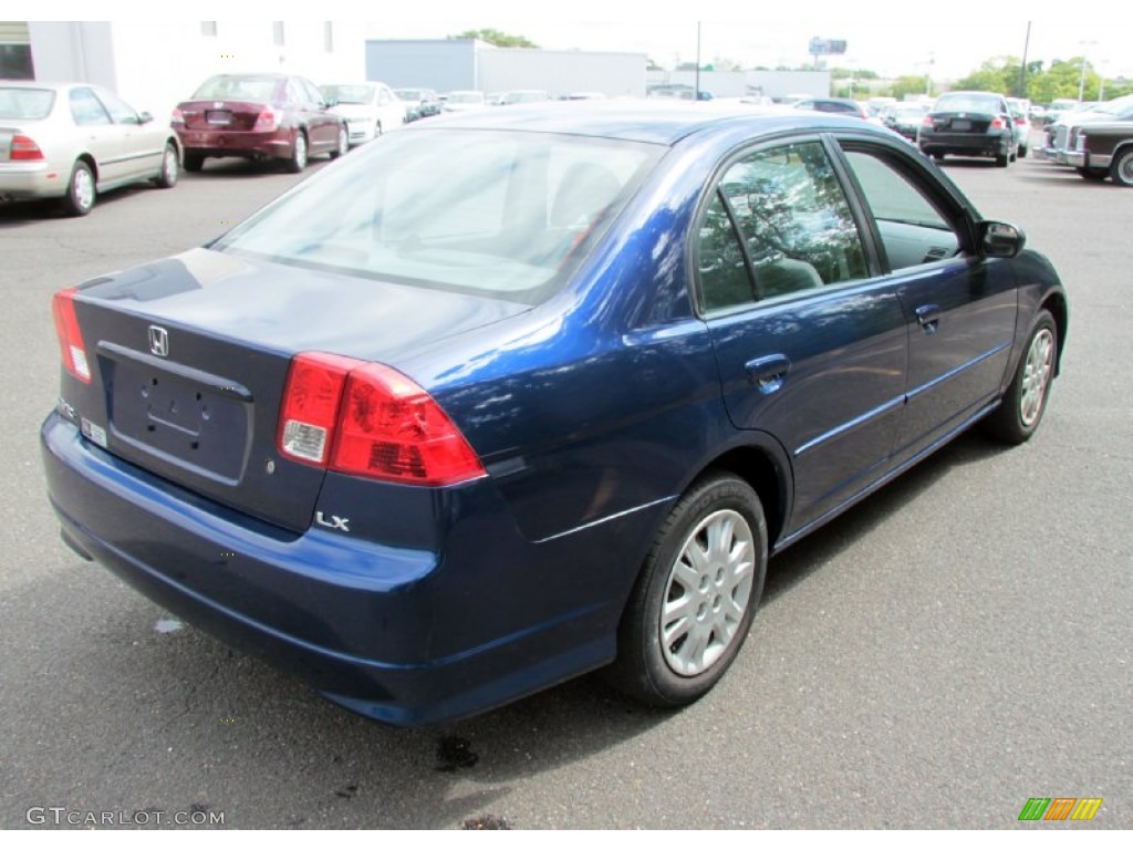 2004 Civic LX Sedan - Eternal Blue Pearl / Gray photo #6