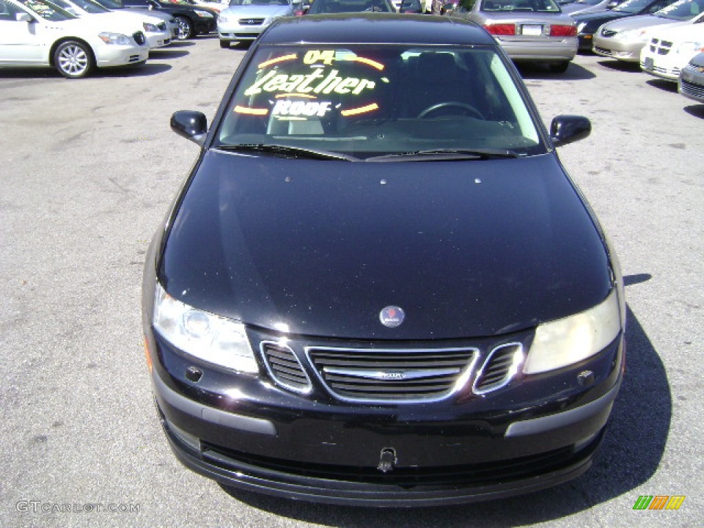 2004 9-3 Linear Sedan - Black / Slate Gray photo #2