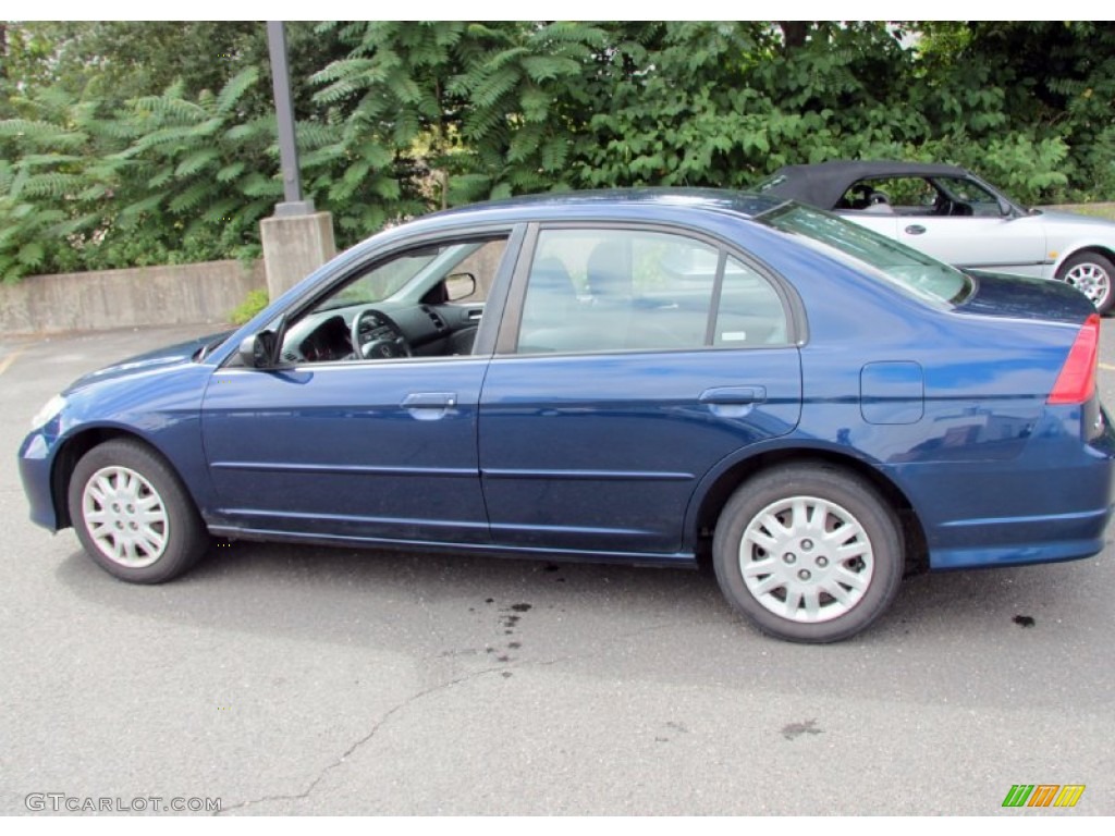2004 Civic LX Sedan - Eternal Blue Pearl / Gray photo #11