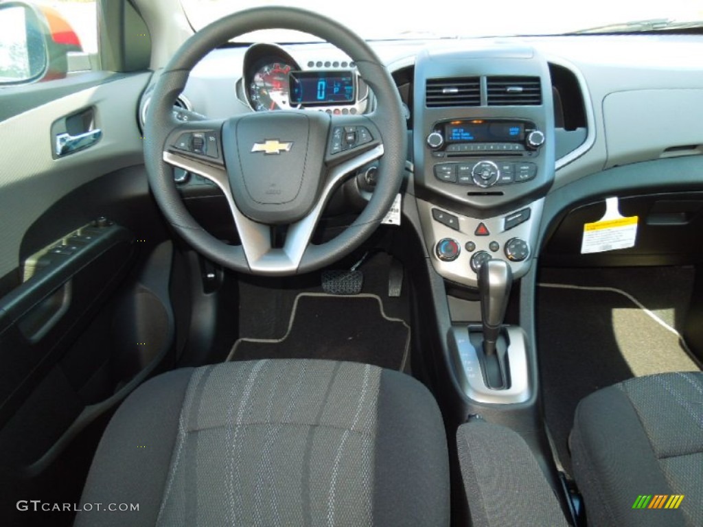 2012 Sonic LT Sedan - Victory Red / Jet Black/Dark Titanium photo #16