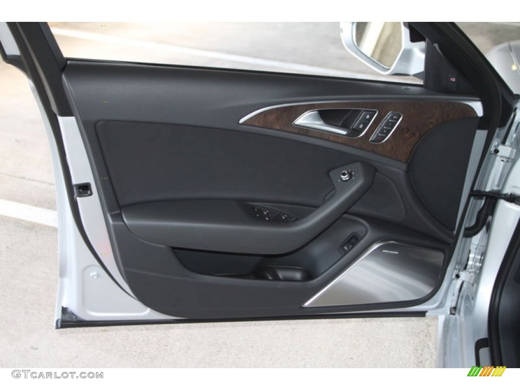 2013 Audi A6 3.0T quattro Sedan Black Door Panel Photo #68794766